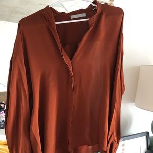 Vince Burnt Orange Blouse